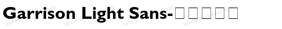 Garrison Light Sans字体转换